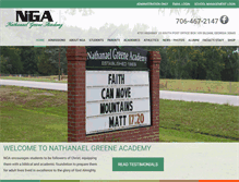 Tablet Screenshot of nathanaelgreeneacademy.com